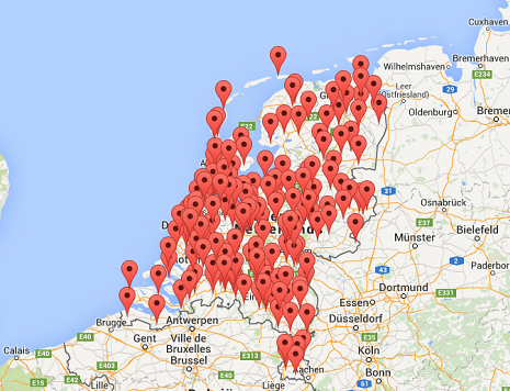 Golbanen-nederland-kaart